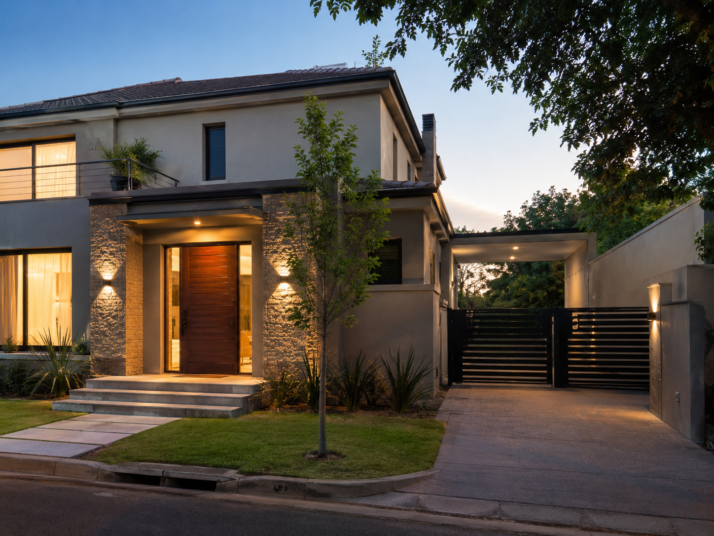 Casa con jardín, patio y áreas exteriores