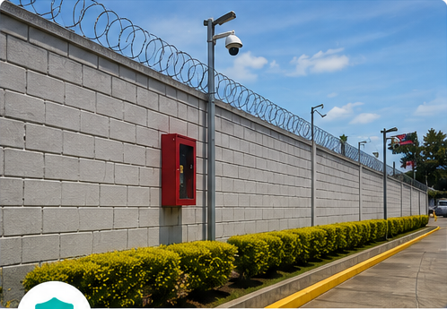 Perímetro exterior de una estación de servicio