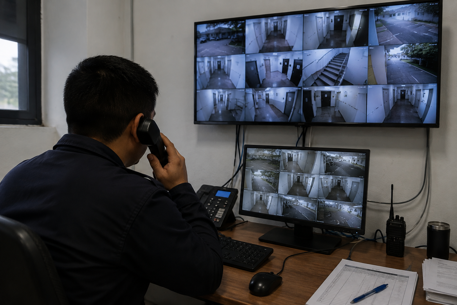 Central de monitoreo de seguridad 24/7
