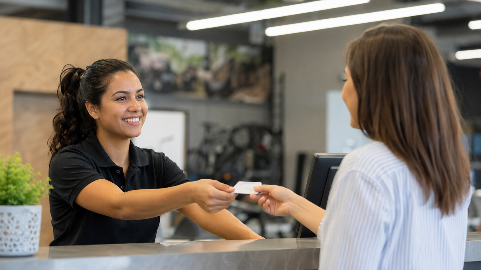Zona de atención al cliente en un negocio